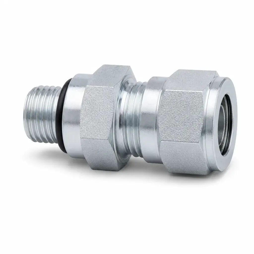 Male Stud Connector BSPP With Seal (NBR) / 24°